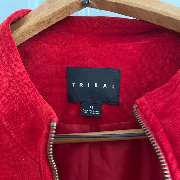 Free shipping//Red Tribal Vintage Inspired Jacket - Picture 3 of 9